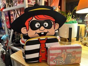 Loungefly McDonalds's Hamburglar Cosplay Mini Backpack and Wallet NWT